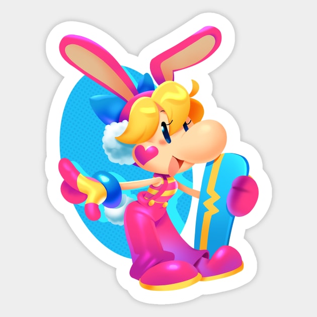 Snowboard Kids fanart - Nancy Sticker by REDZtheARTIST